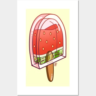 Watermelon Ice Pop Posters and Art